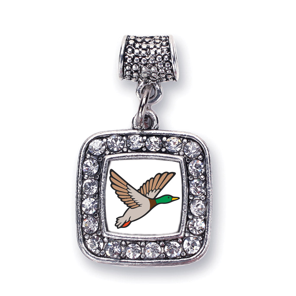 Silver Duck Season Square Memory Charm