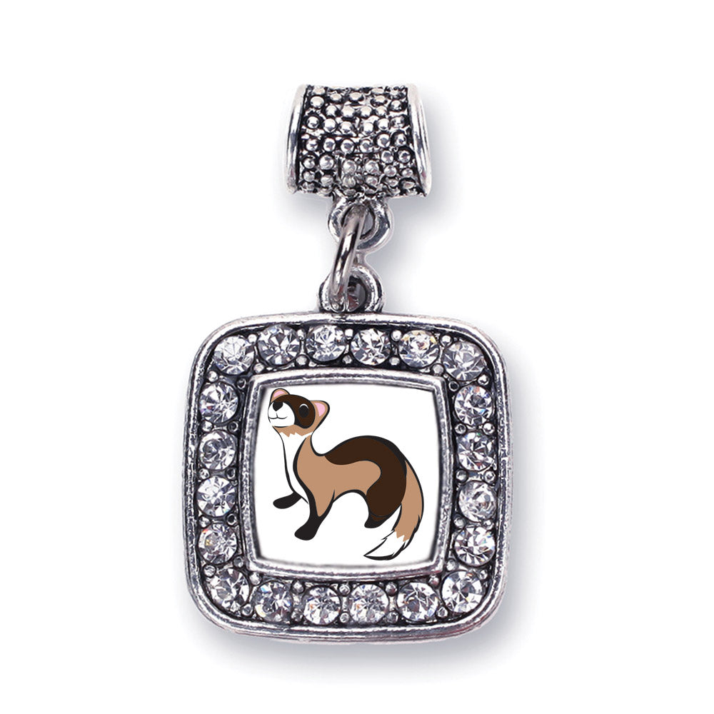 Silver Ferret Square Memory Charm
