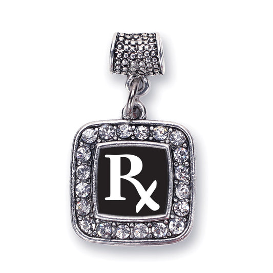 Silver Pharmacy Tech Square Memory Charm
