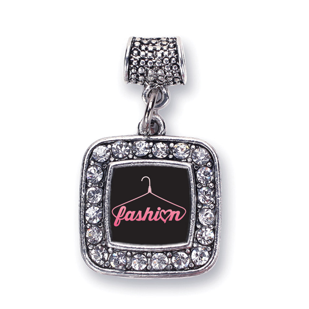 Silver Fashion Square Memory Charm