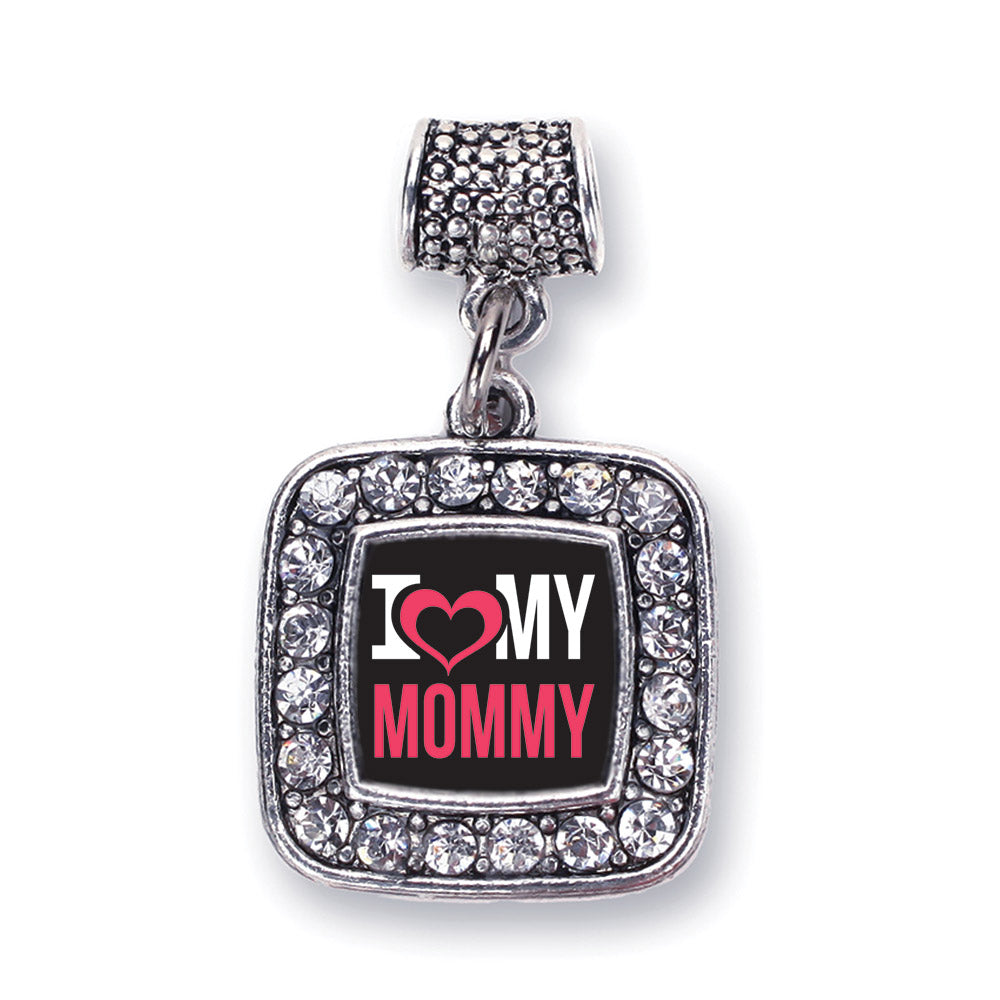 Silver I Love My Mommy Square Memory Charm