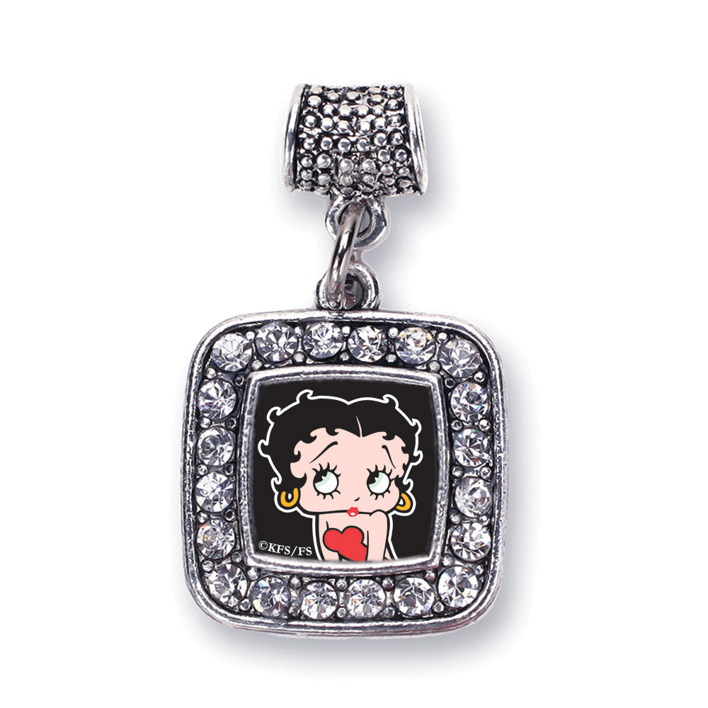 Silver Betty Boop Square Memory Charm