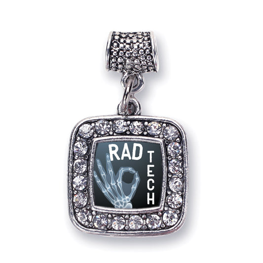 Silver Rad Tech Square Memory Charm