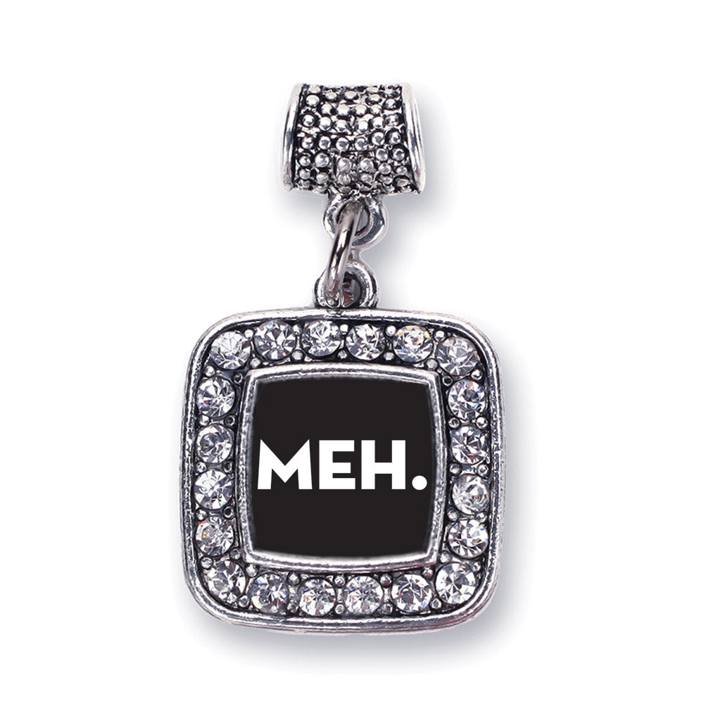 Silver Meh Square Memory Charm