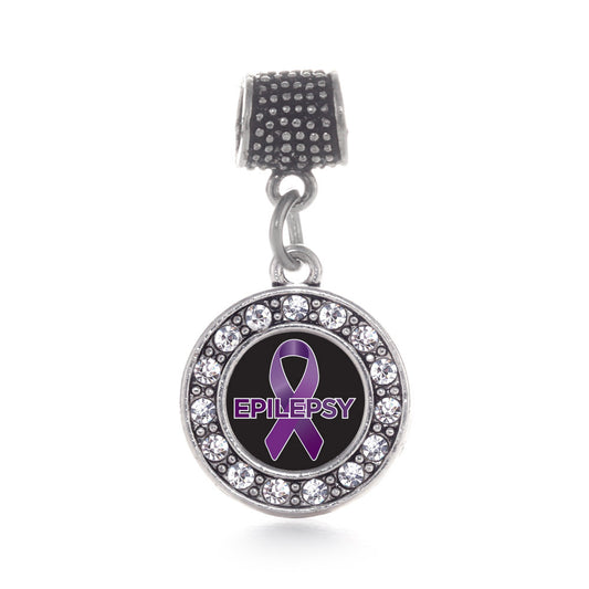 Silver Epilepsy Awareness Circle Memory Charm