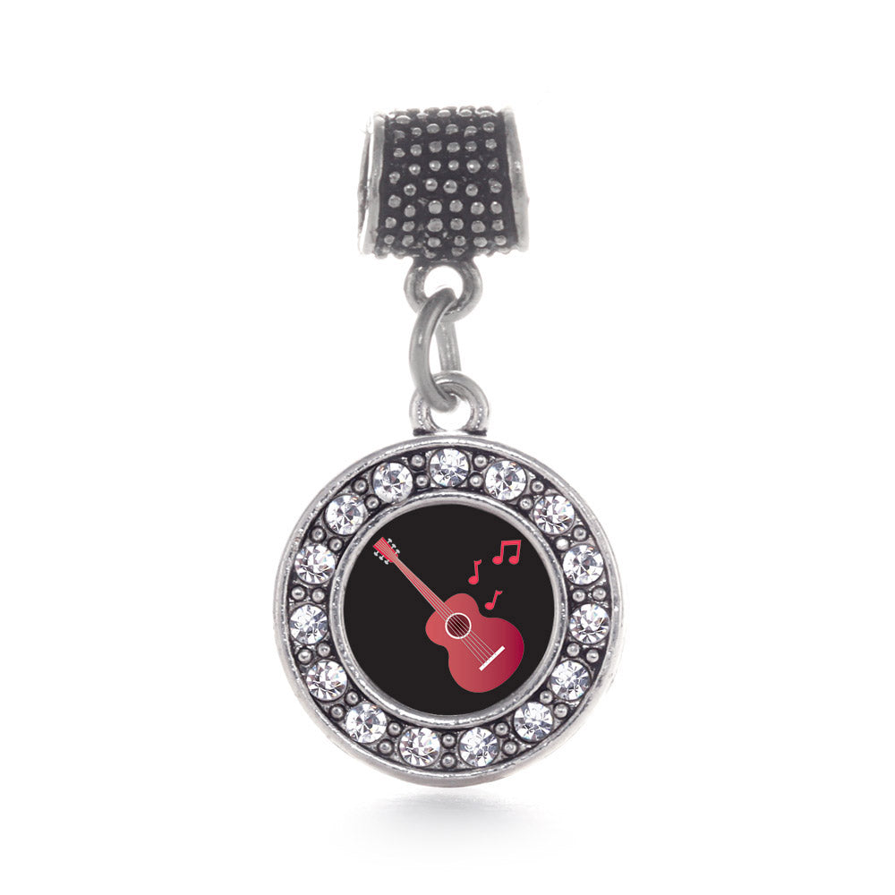 Silver Guitar Lovers Circle Memory Charm