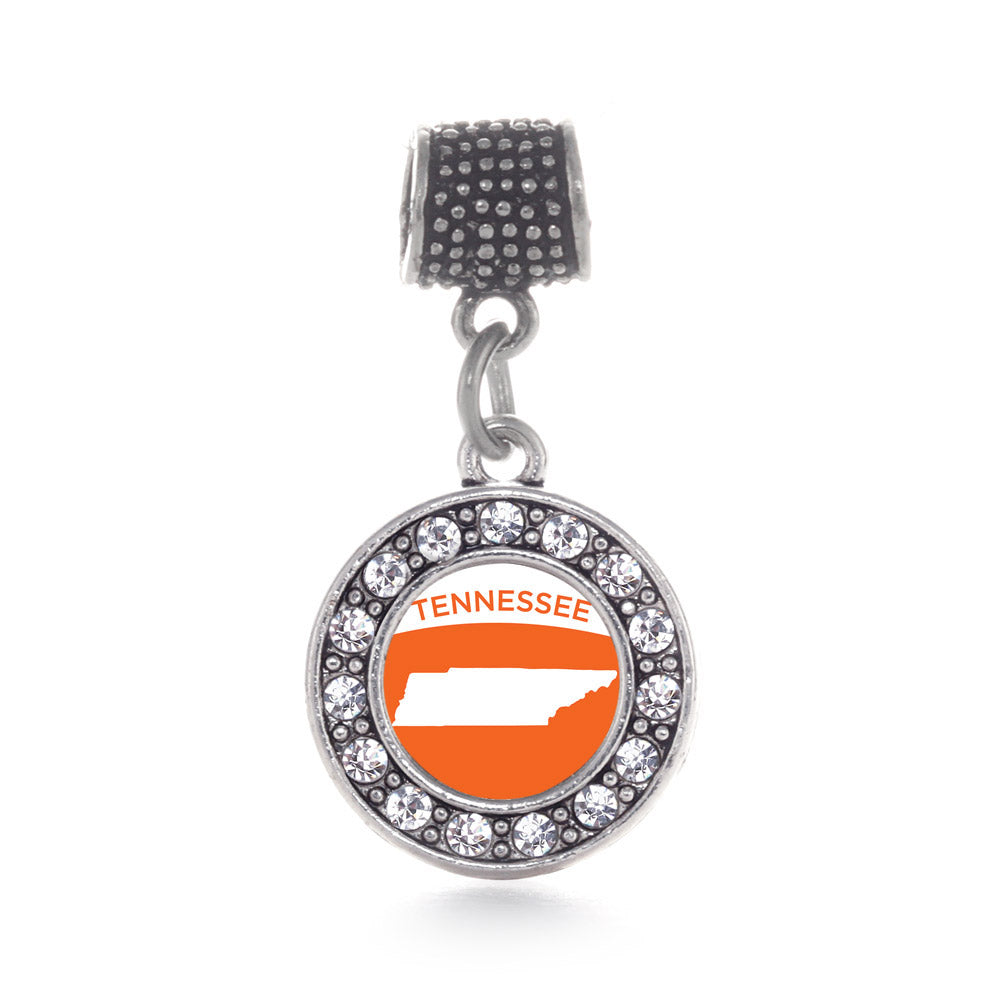 Silver Tennessee Outline Circle Memory Charm