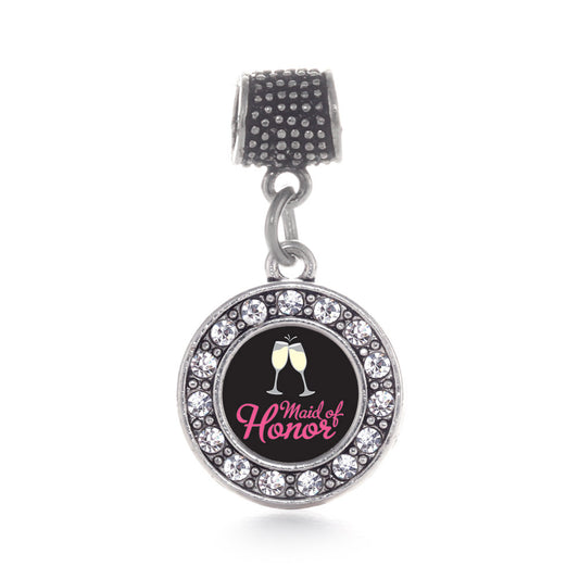 Silver Maid Of Honor Circle Memory Charm