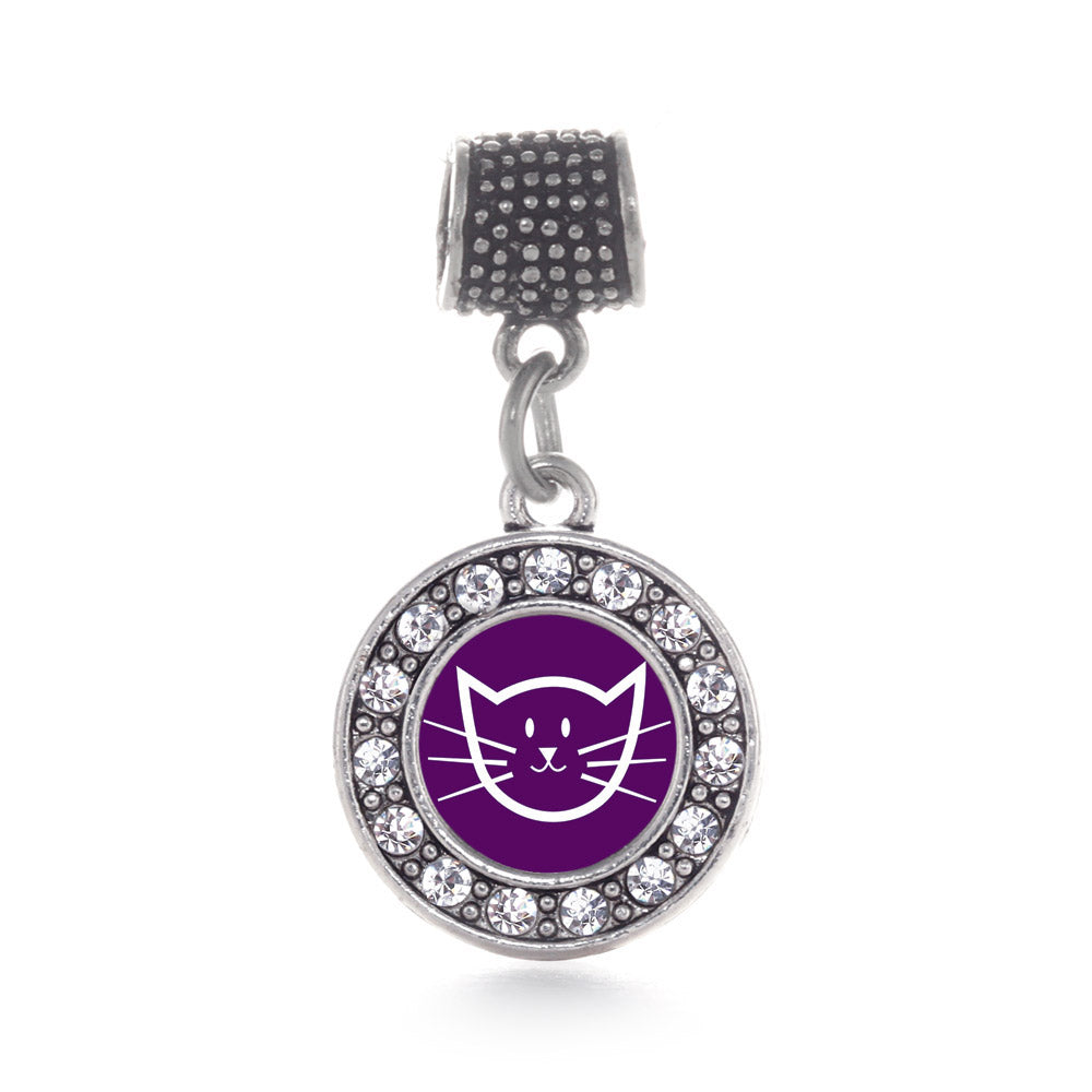 Silver Pretty Kitty Circle Memory Charm