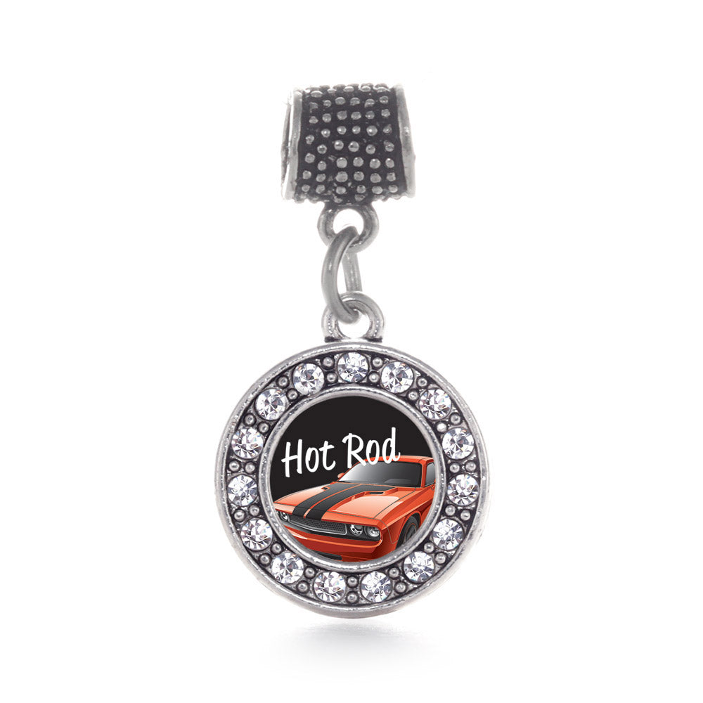 Silver Hot Rod Circle Memory Charm