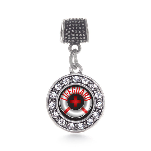 Silver Life Guard Circle Memory Charm