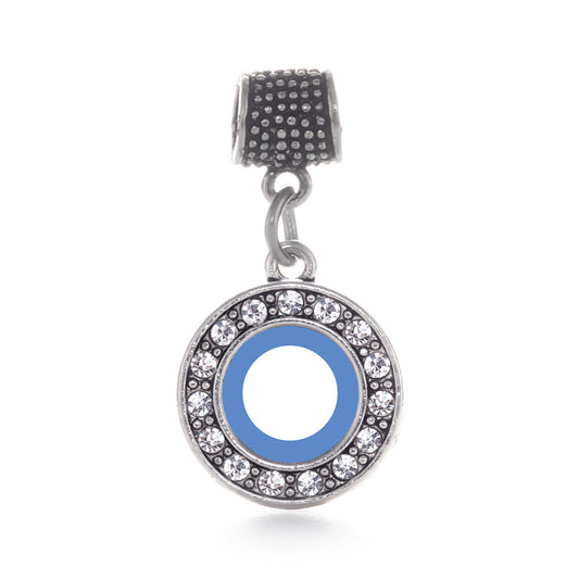 Silver Diabetes Blue Symbol Circle Memory Charm