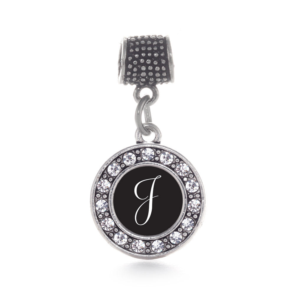 Silver My Script Initials - Letter J Circle Memory Charm