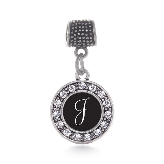Silver My Script Initials - Letter J Circle Memory Charm