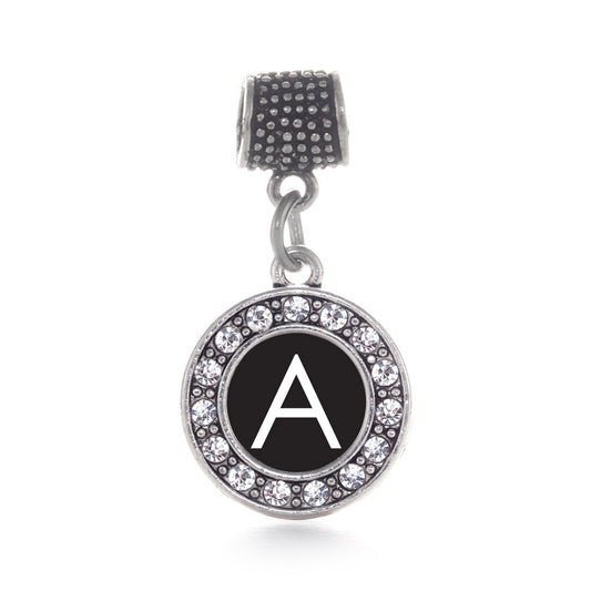 Silver My Initials - Letter A Circle Memory Charm