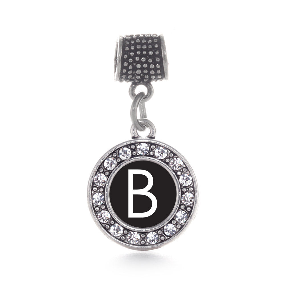 Silver My Initials - Letter B Circle Memory Charm