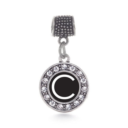 Silver My Initials - Letter C Circle Memory Charm