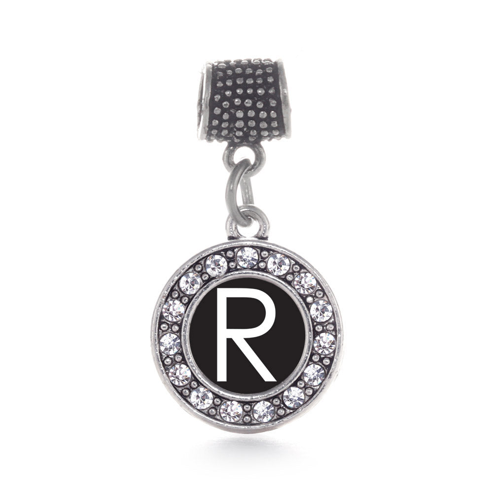 Silver My Initials - Letter R Circle Memory Charm