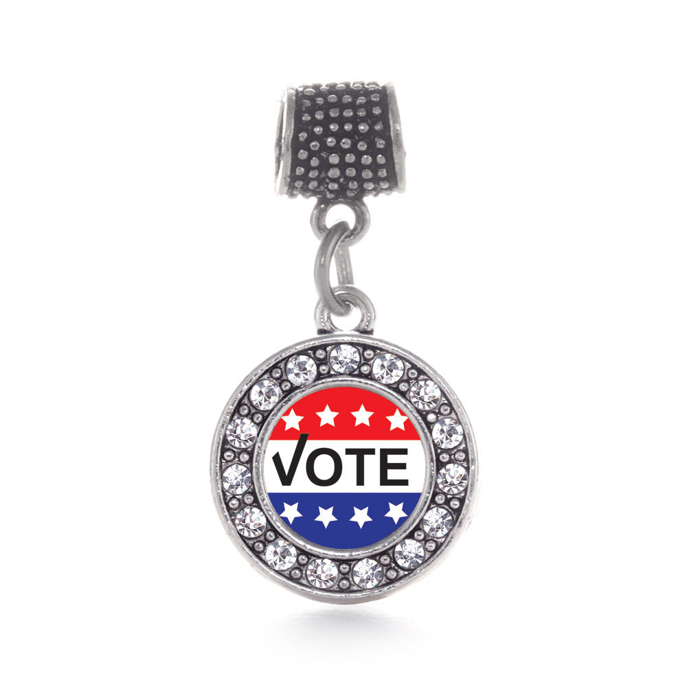Silver Vote Today Circle Memory Charm