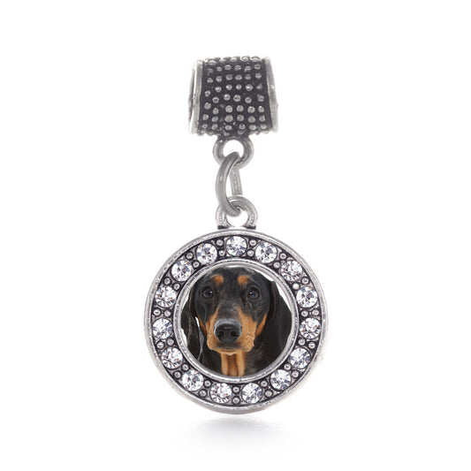 Silver The Dachshund Circle Memory Charm