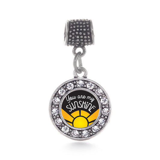 Silver You Are My Sunshine Circle Memory Charm