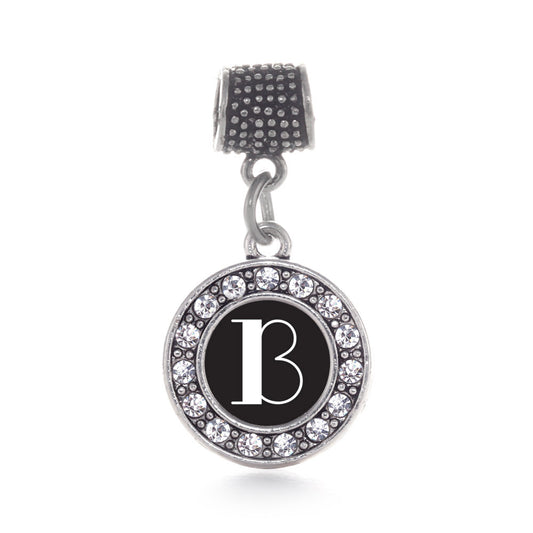 Silver My Vintage Initials - Letter B Circle Memory Charm