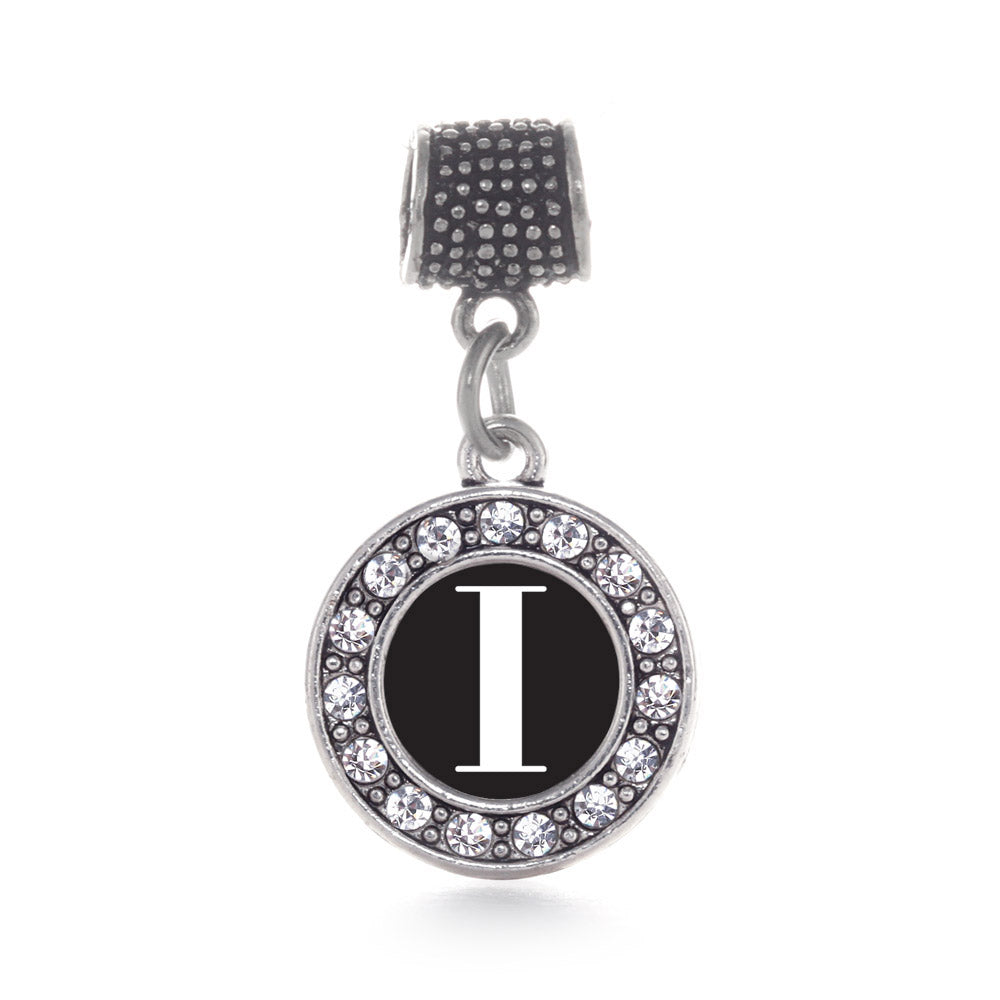 Silver My Vintage Initials - Letter I Circle Memory Charm