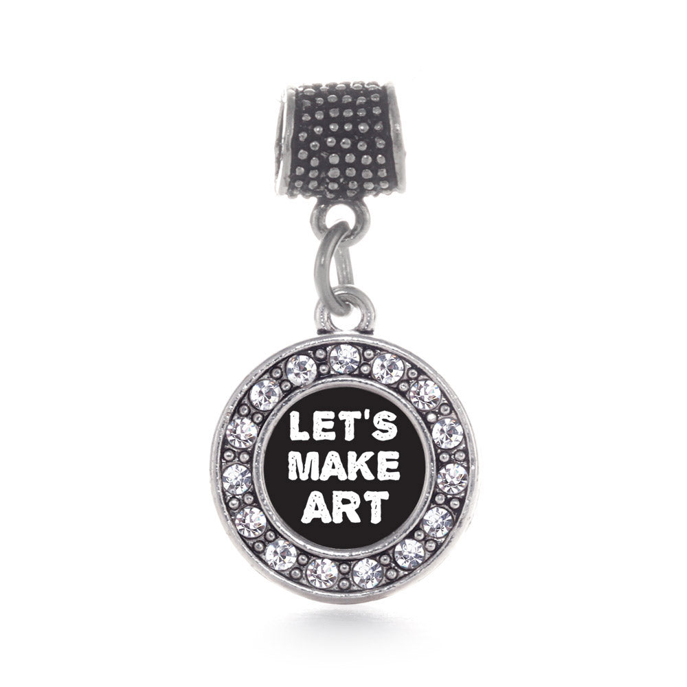 Silver Let's Make Art Circle Memory Charm