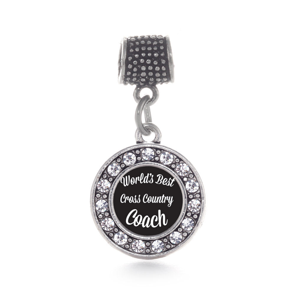 Silver World's Best Cross Country Coach Circle Memory Charm