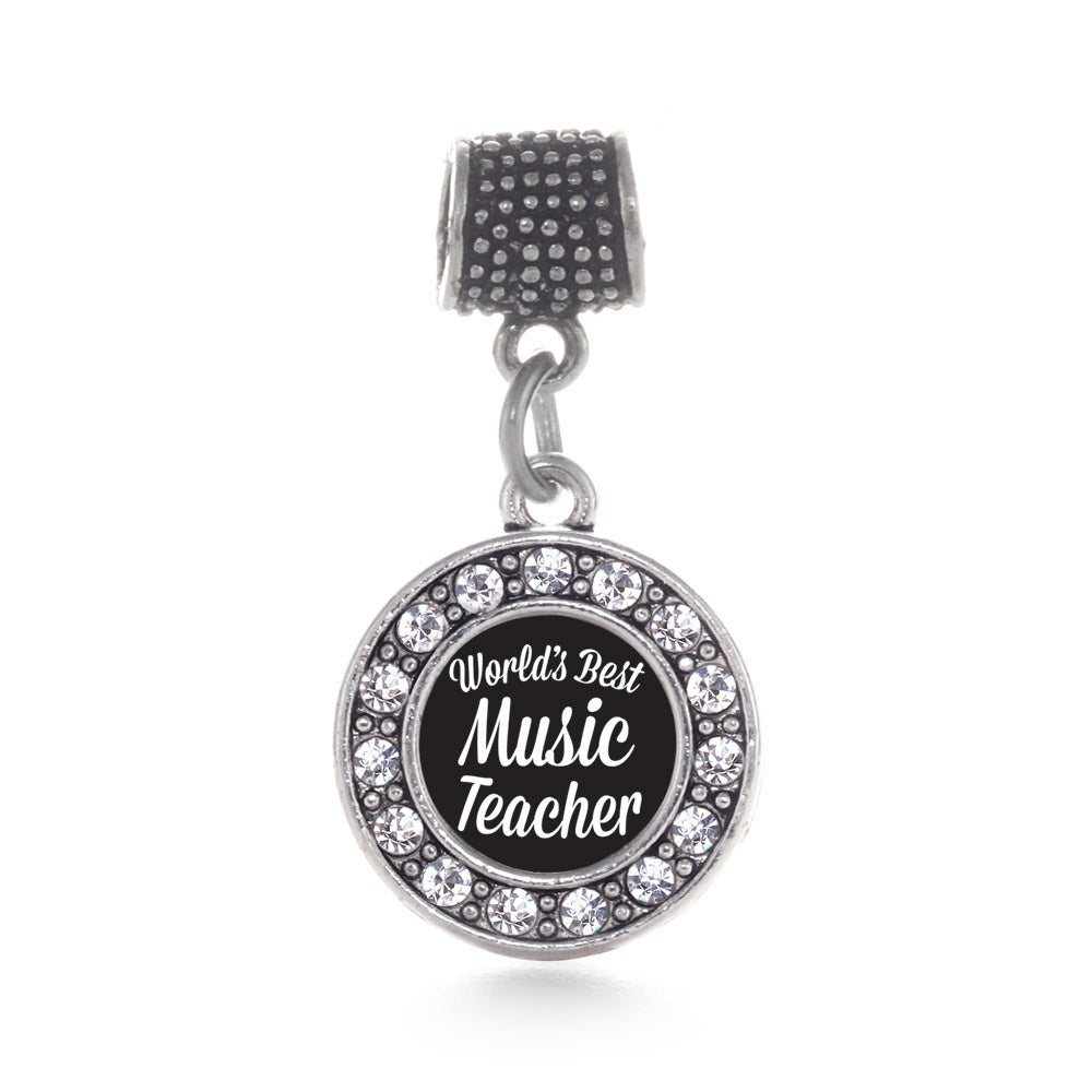 Silver World's Best Music Teacher Circle Memory Charm