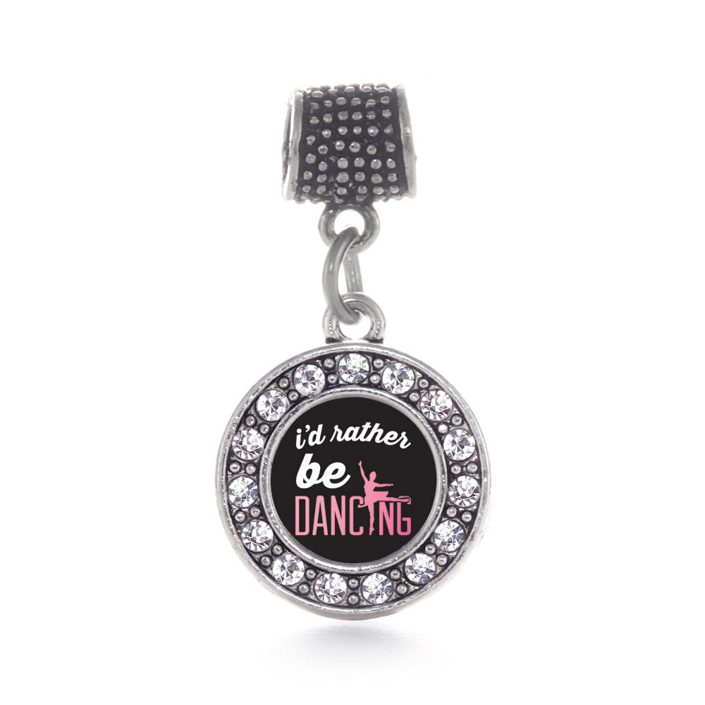 Silver I'd Rather Be Dancing Circle Memory Charm