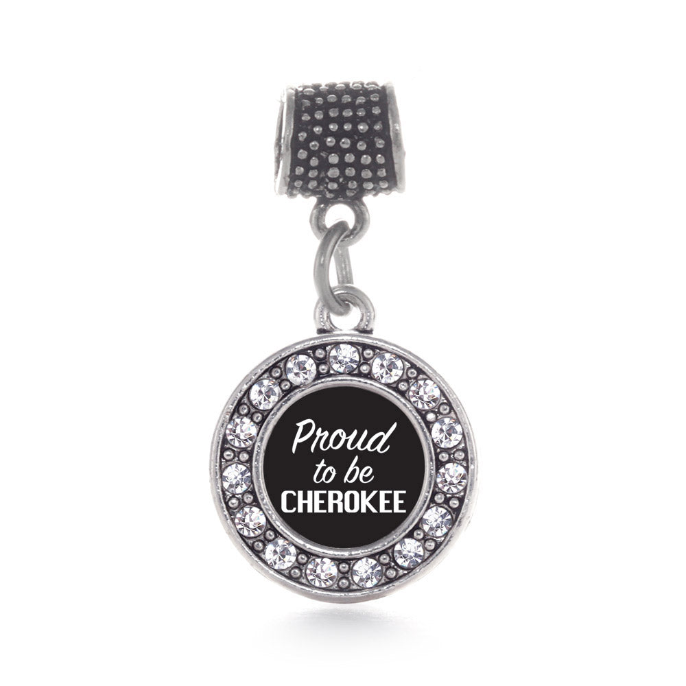 Silver Proud To Be Cherokee Circle Memory Charm