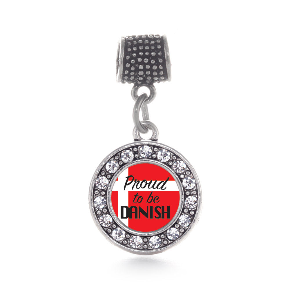 Silver Proud to be Danish Circle Memory Charm