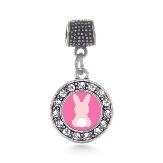 Silver Bunny Tail Circle Memory Charm