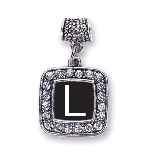 Silver My Initials - Letter L Square Memory Charm