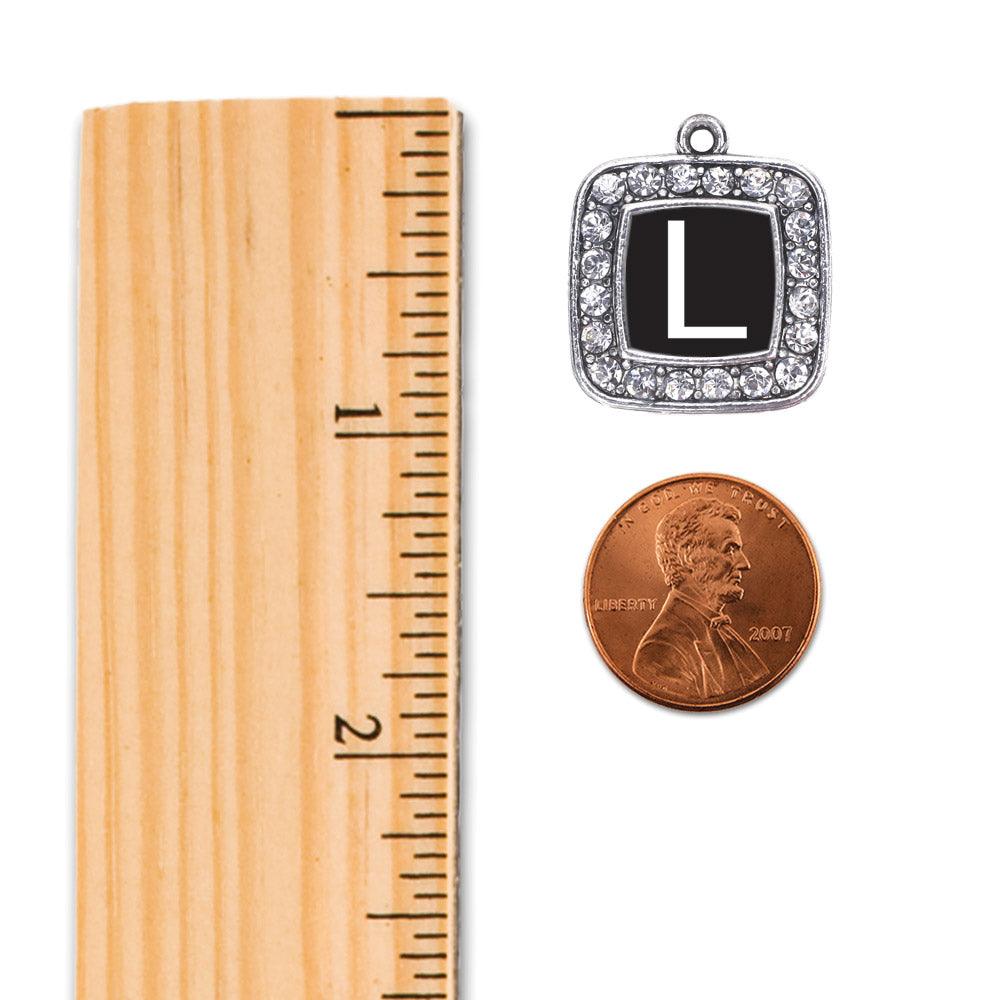 Silver My Initials - Letter L Square Memory Charm