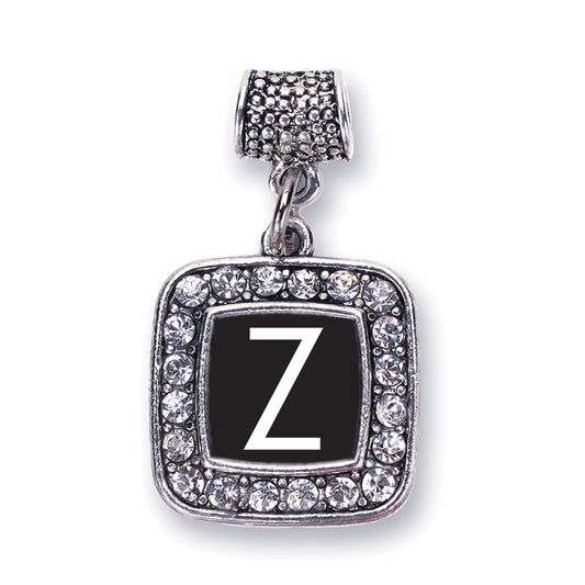 Silver My Initials - Letter Z Square Memory Charm