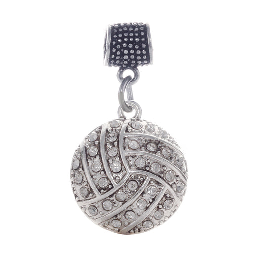 Silver Volleyball Memory Charm