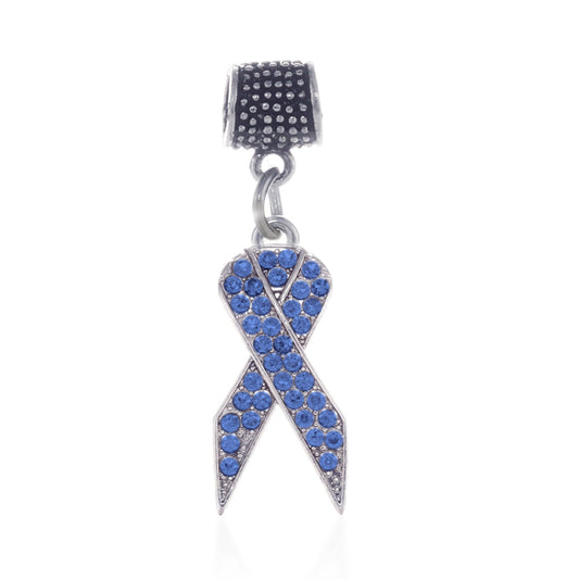 Silver Blue Ribbon Memory Charm