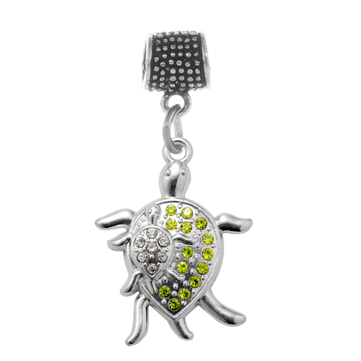 Silver Sea Turtle Family Memory Charm