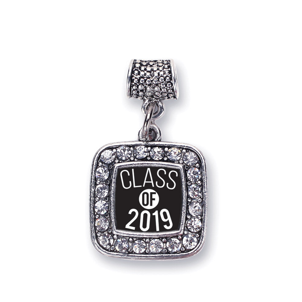 Silver Class of 2019 Square Memory Charm