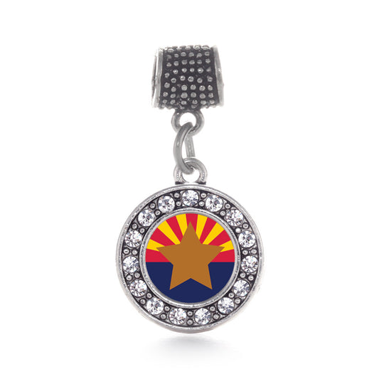 Silver Arizona Flag Circle Memory Charm