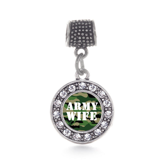 Silver Army Wife Circle Memory Charm