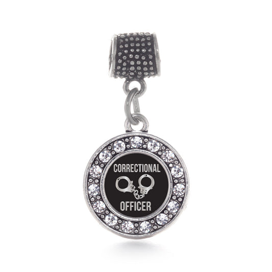 Silver Correctional Officer Circle Memory Charm