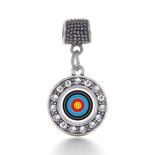 Silver Archery Bullseye Circle Memory Charm