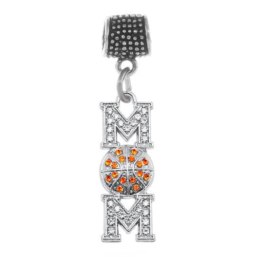 Silver Basketball Mom Memory Charm