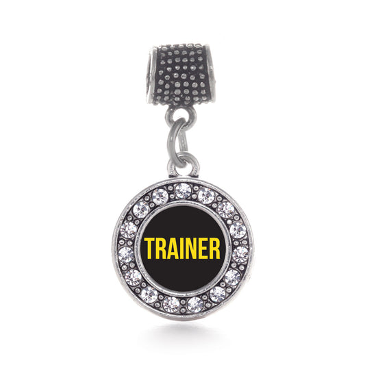 Silver Yellow Trainer Circle Memory Charm