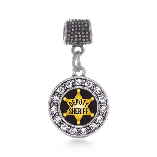 Silver Deputy Sheriff Circle Memory Charm