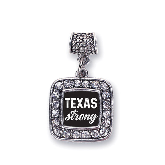 Silver Script Texas Strong Square Memory Charm