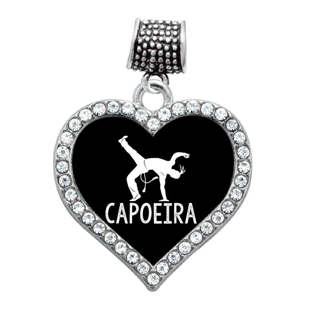 Silver Capoeira Open Heart Memory Charm